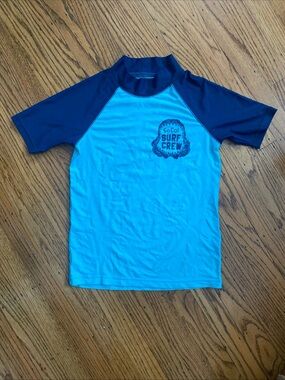 Kids' Blue Short Sleeve Rash Guard